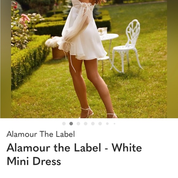 Anthropology Alamour The Label Off-Shoulder White Dress - Picture 8 of 8